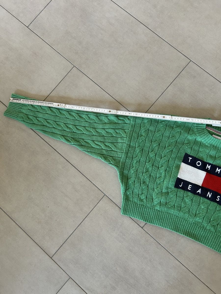 Tommy Hilfiger Maglioni & Felpe: Tommy Jeans Pullover Grösse S grün Zopfmuster – Usato da Niederglatt ZH venduto da veka79 3