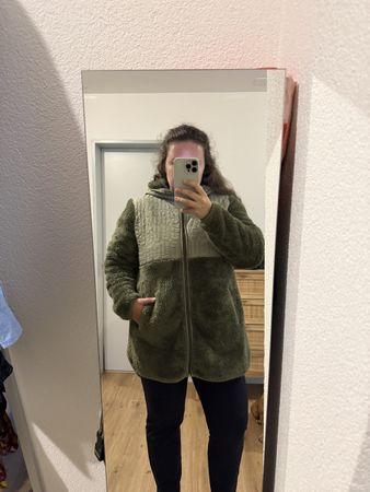 UGG RTW Fleece Hooded Jacket Green Size Medium