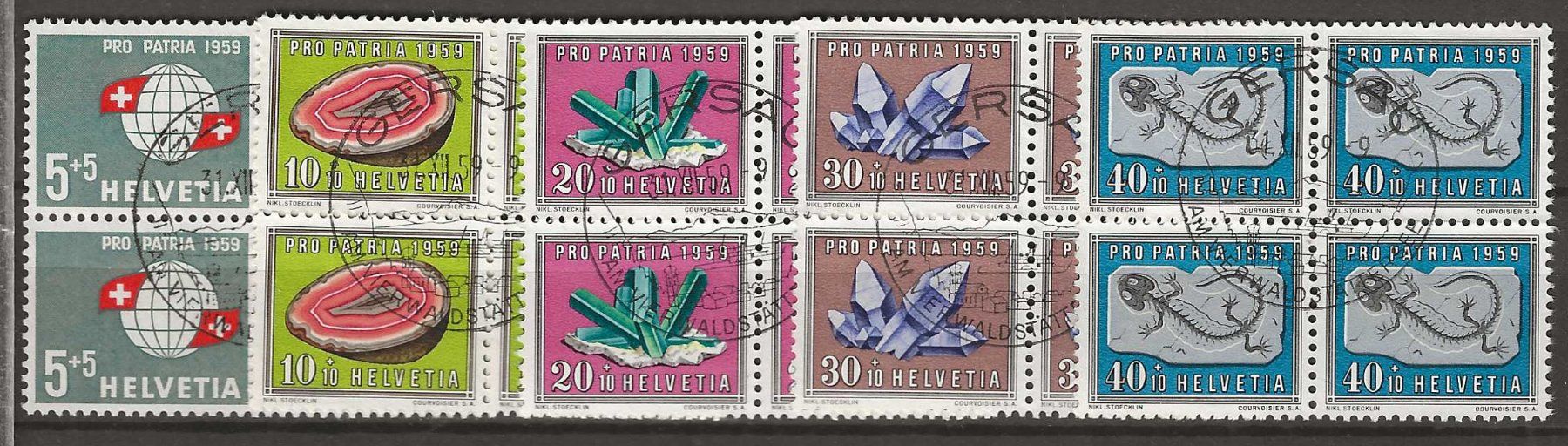 Tutti i francobolli: PP059 - Pro Patria 1959 B4 obl. Gersau – Usato da Trélex venduto da Phil_Albert