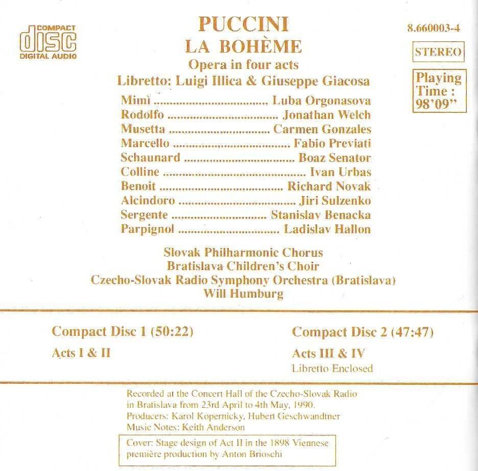 CD: Puccini : La Bohème – Usato da Moehlin venduto da wei_m8l5 1