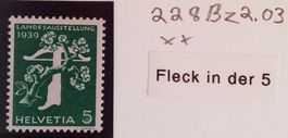2491) 228Bz2.03, Abart Fleck in der 5 postfrisch
