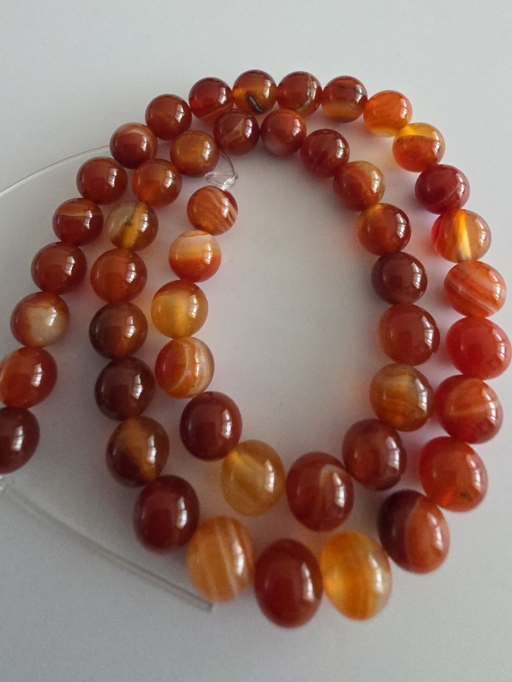 Minerali & Pietre curative: Sardonyx rot 8mm. Strang – Nuovo e nell'imballaggio originale da Menziken venduto da Mirager 1