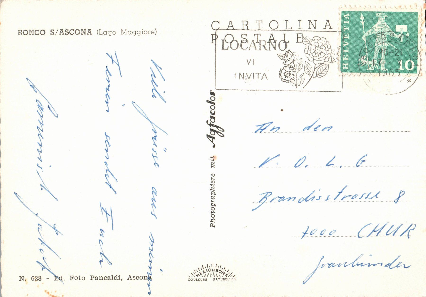 Cartoline postali: Alte Ansichtskarte Ronco / Ascona,  mit 10 Rp. Marke – Usato da Zürich venduto da axolottchen 1