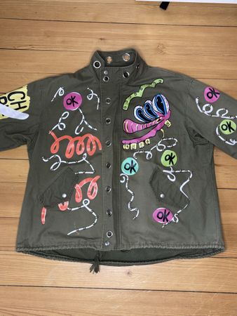 Designer Art Jacket, Custom Painted - Unique! (57)