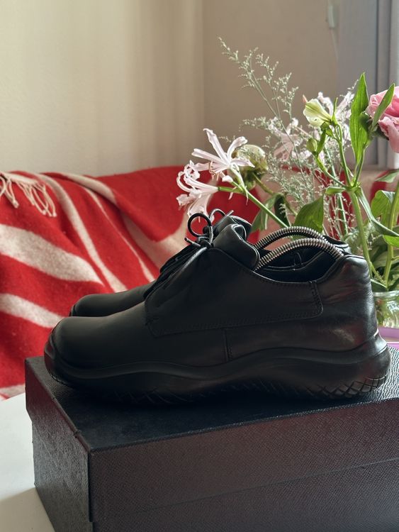 靴 prada archive square toe shoes 99aw prada 99aw square toe lether shoes プラダアーカイブ｜Yahoo