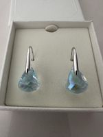 Swarovski Ohrringe Tropfen türkis neu 