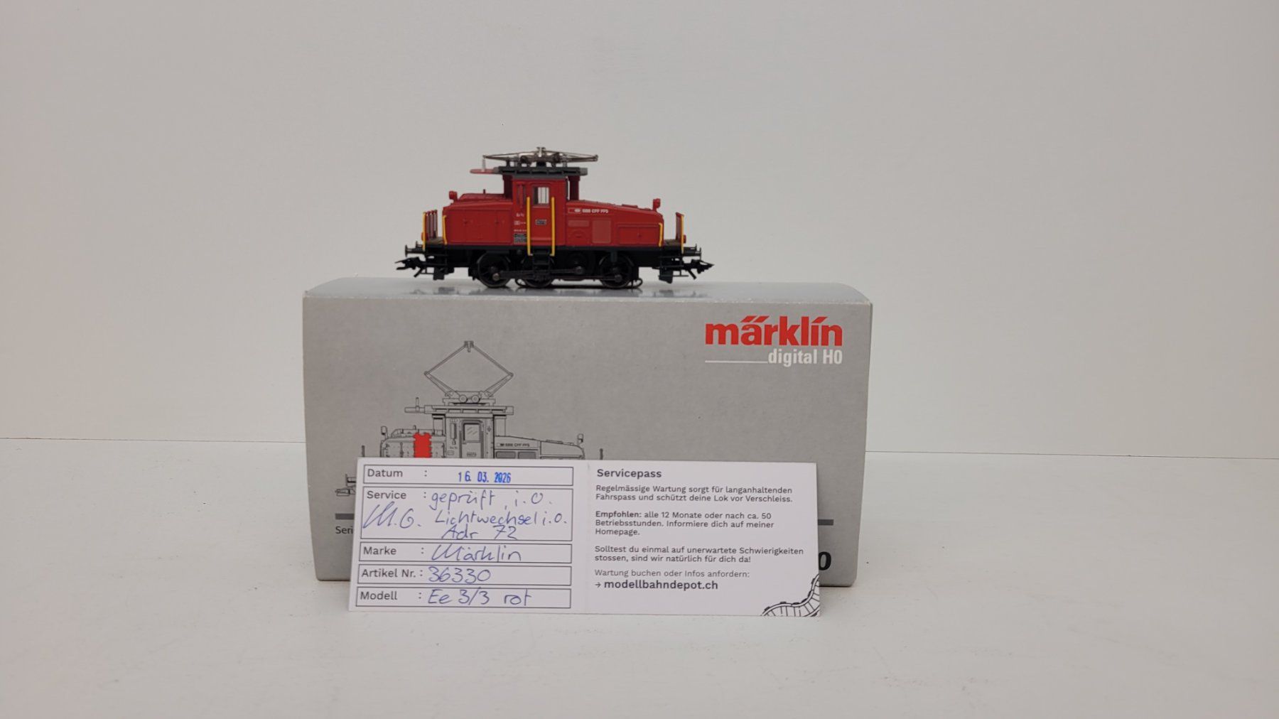 Märklin Modelleisenbahnen: Märklin H0 36330 SBB Serie Ee3/3 – Neu (gemäss Beschreibung) aus Büsserach von ModellbahnDepot