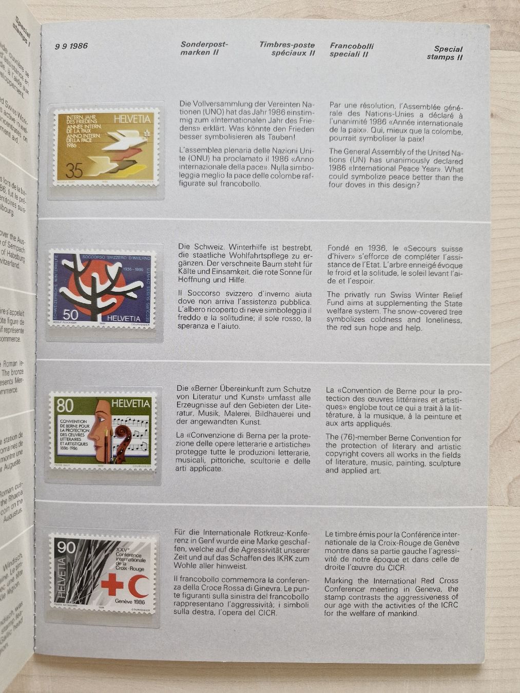 Tutti i francobolli: Jahresbuch 1986 schweizer Briefmarken postfrisch Top! – Nuovo (secondo la descrizione) da Frauenfeld venduto da Kasico 4