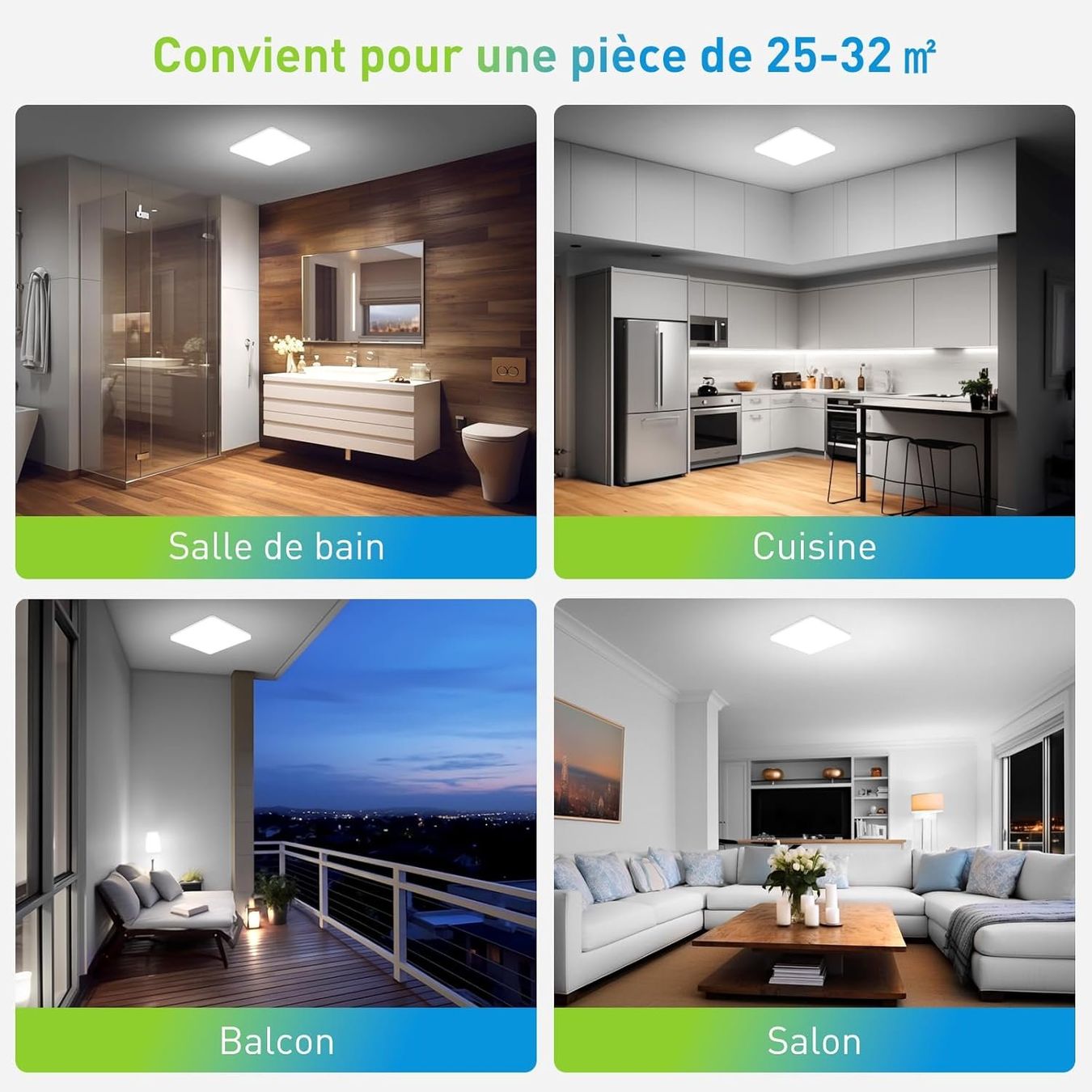 Kronleuchter & Deckenlampen: LED Deckenleuchte Flachpanel Wohnzimmer Schlafzimmer Buro – Neu (gemäss Beschreibung) aus Genève von Top-Trend 5