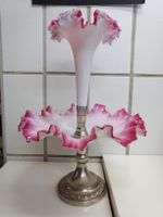 Jugendstil Etagere Tafelaufsatz 20. Jh. - rosa Glas Vase