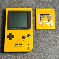 Gameboy Pocket gelb  + Pokemon gelb auf Deutsch