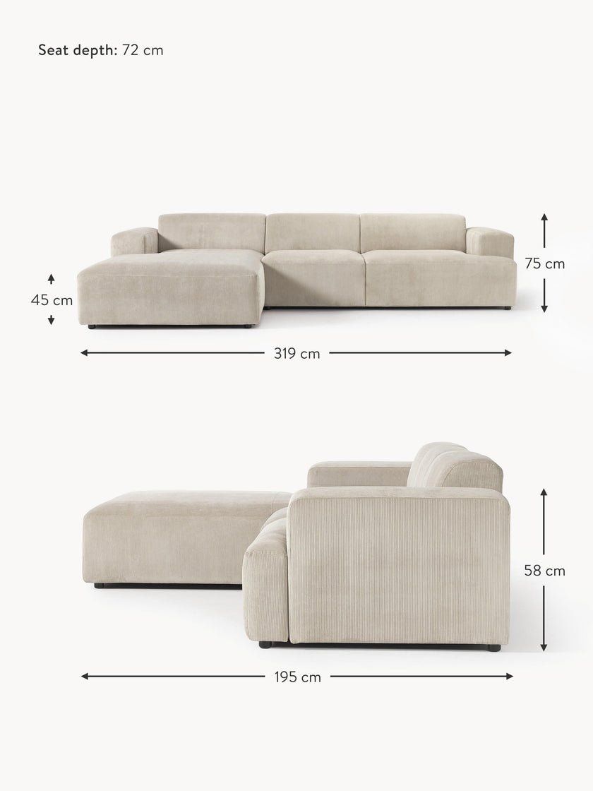 Westwing Divani: Cord-Ecksofa Melva (4-Sitzer)CHF 4’499-45% – Nuovo (secondo la descrizione) da Otelfingen venduto da Yvonne_Outlet 8
