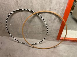 Hula Hoop Reifen Holz Set, 2 Stück, Vintage für Kinder