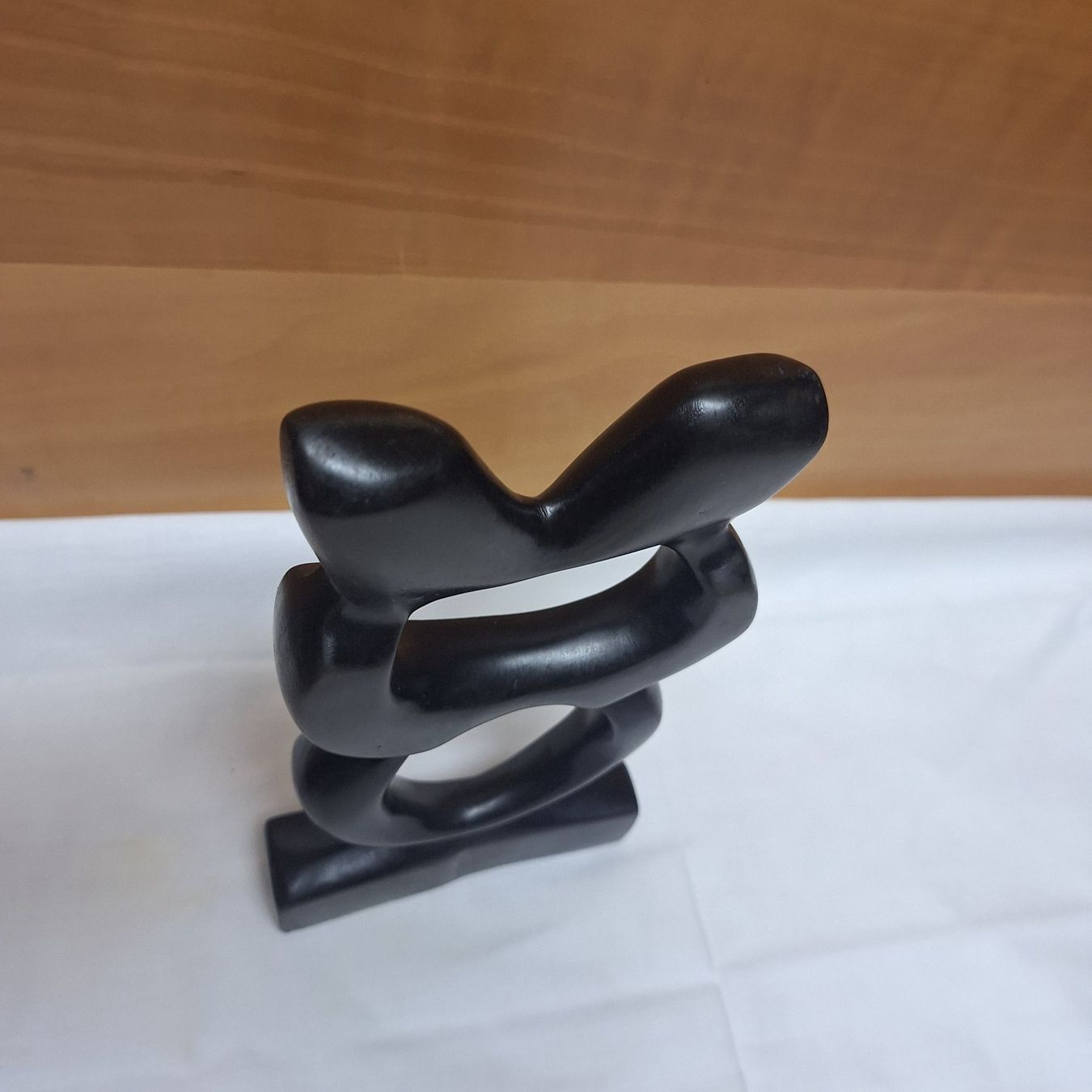 Skulpturen & Statuen: Vintage, kunstvolle Figur Holz, 2 Liebenden oder Eule – Gebraucht aus Winterthur von Goldpipau 4