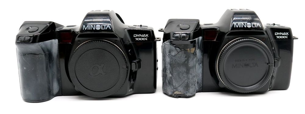 Minolta Fotocamera: Minolta Dynax 7000i doppelt Body SLR Kamera, ungetestet – Difettoso da Wäldi venduto da Diamola