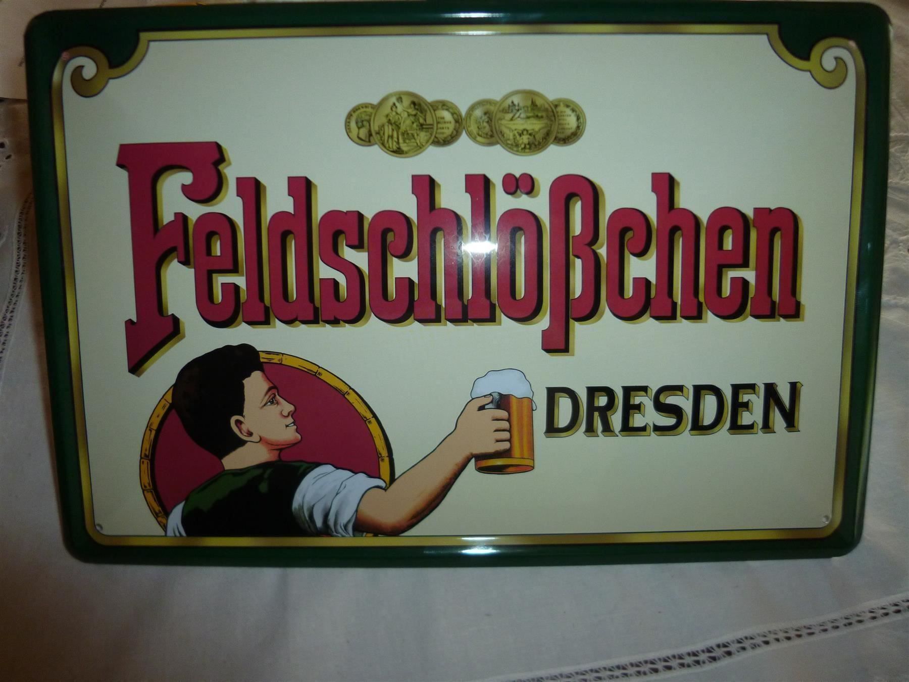 Feldschlösschen Schilder: Blechschild Feldschlößchen Brauerei Bier – Gebraucht aus Luzern von antikdesign2552 2