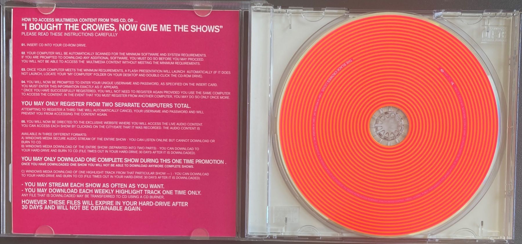 CD: THE BLACK CROWES - LIONS – Usato da Poliez-Pittet venduto da Newtown-Records 2