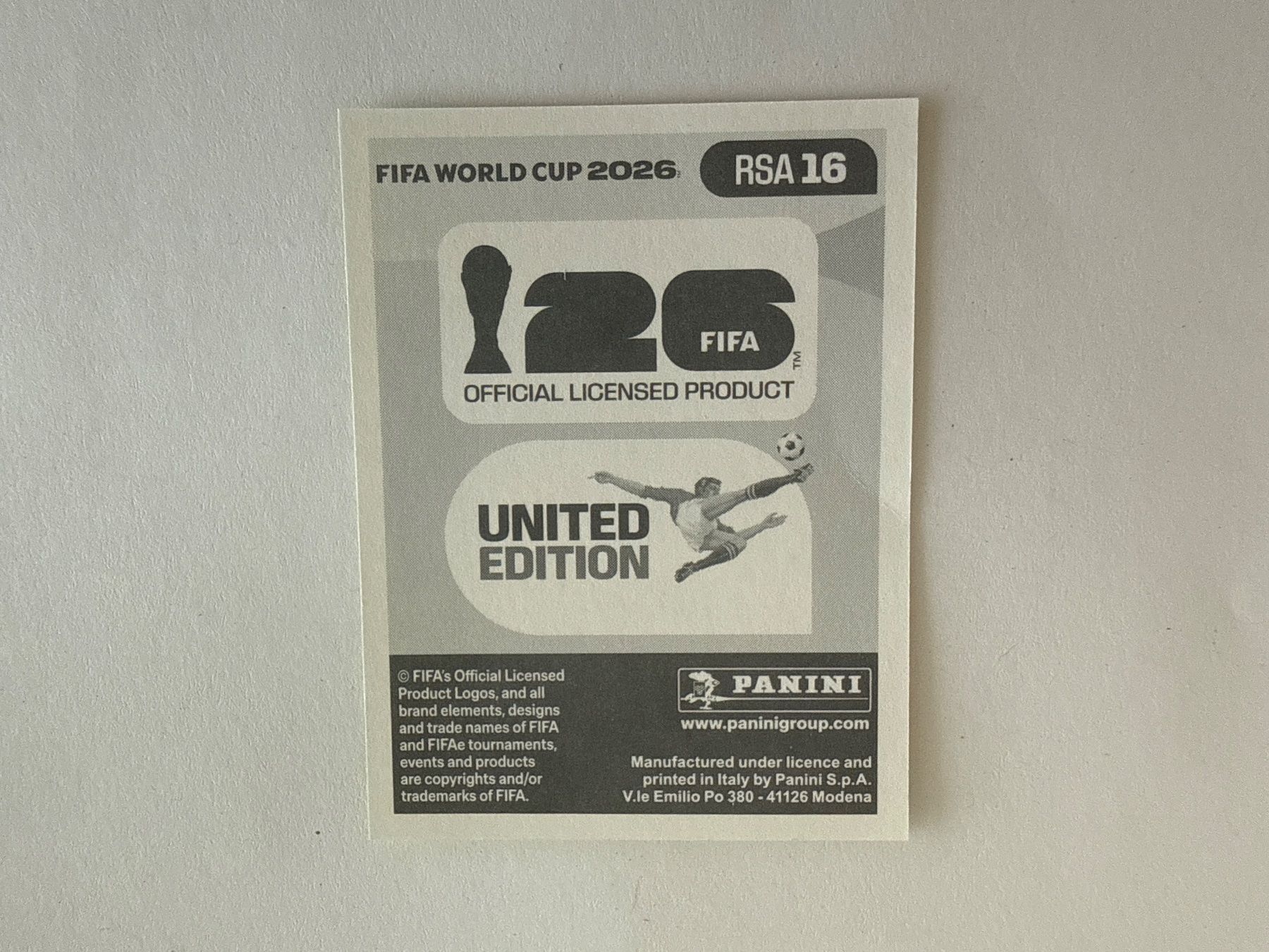 Panini Carte collezionabili: Mbule RSA16 - Panini CH Edition WM 2026 – Nuovo (secondo la descrizione) da Grenchen venduto da nicus_aveiro 1