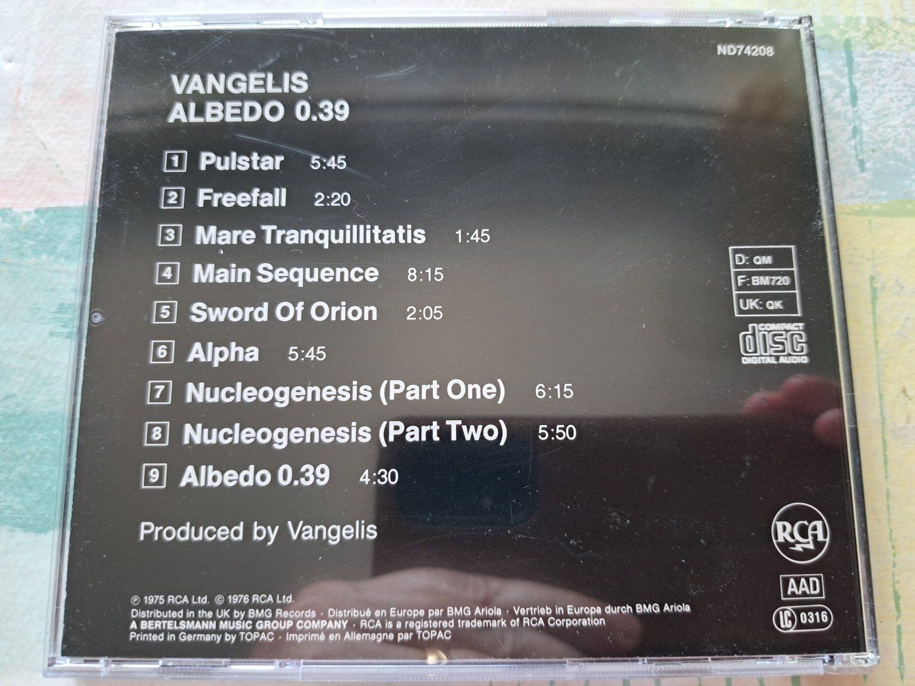 CDs: Cd Vangelis - Albedo 0.39 – Gebraucht aus Pully von bro_n52j 1