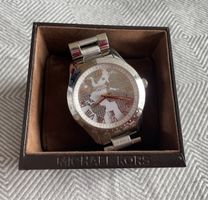 Elegante Damenuhr von MK Michael Kors mit Weltkarte, wie NEU