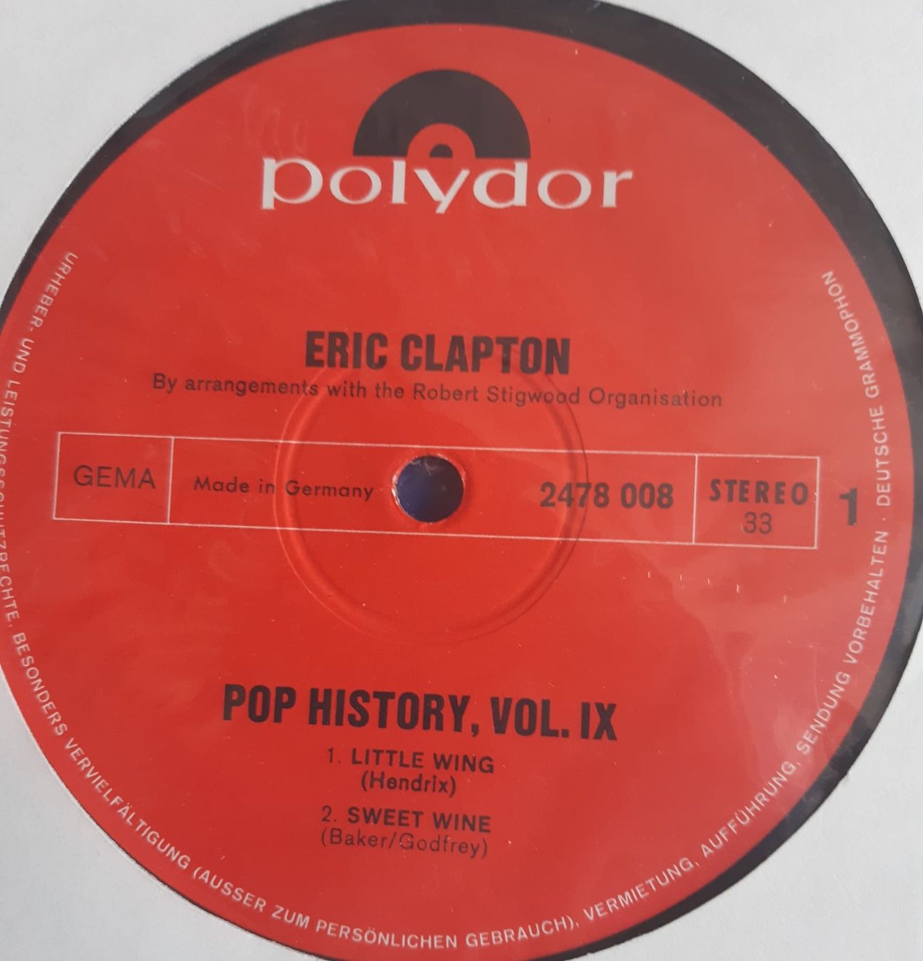 Dischi in vinile: Clapton Eric: Pop History Vol. 9 – Usato da Frick venduto da kyb_yq8h 1