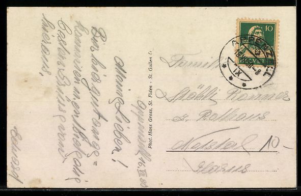 Cartoline postali: Appenzell, Totalansicht aus der Vogelsch – Usato da Berlin venduto da bartko-reher 1