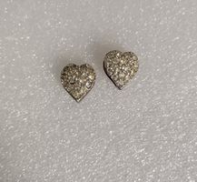 HERZ OHRRINGE SILBER 925 MIT ZIRKONIA BLING BLING