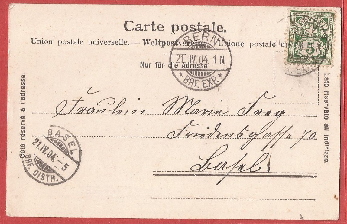 Cartoline postali: Bern - Bundesgasse mit Trams - 1904 – Usato da Fislisbach venduto da Porano 1