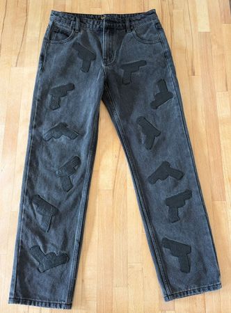 Jeans "Yangster" noir original, taille 13 ans😎