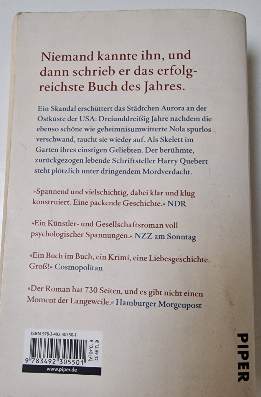 Libri: Die Wahrheit über den Fall Harry Quebert  "Joel Dicker" – Usato da Winterthur venduto da Mmondeo 1