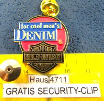 HD PIN HARLEY-DAVIDSON " FOR COOL MEN'S DENIM GEPRÄGT GOLDIG