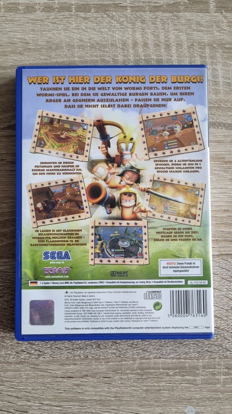 Giochi: Worms Forts - Unter Belagerung PS2 – Usato da Hagenbuch ZH venduto da lecterr55 2