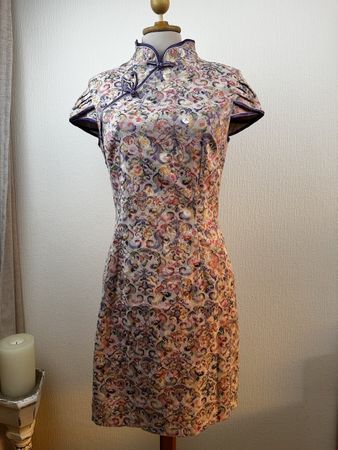 Robe style cheongsam imprimé taille 36 EU 175/96A bon état