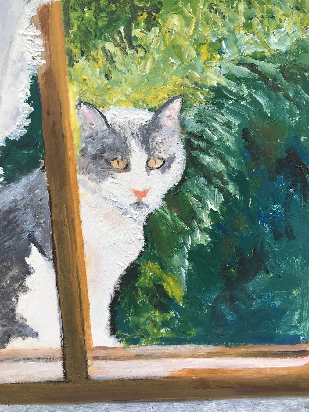 Dipinti: Katze hinter dem Fenster – Usato da Interlaken venduto da Beny-Box 1