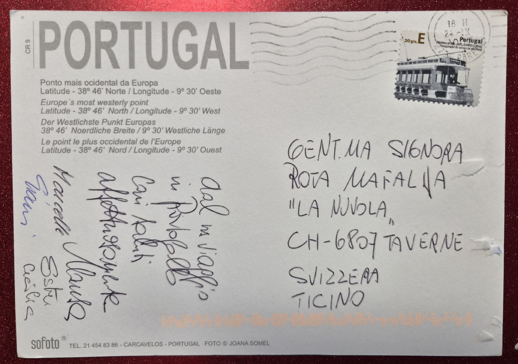 Ansichtskarten: Cabo da Roca Portugal 2007 – Gebraucht aus Melchnau von Arthurius 1