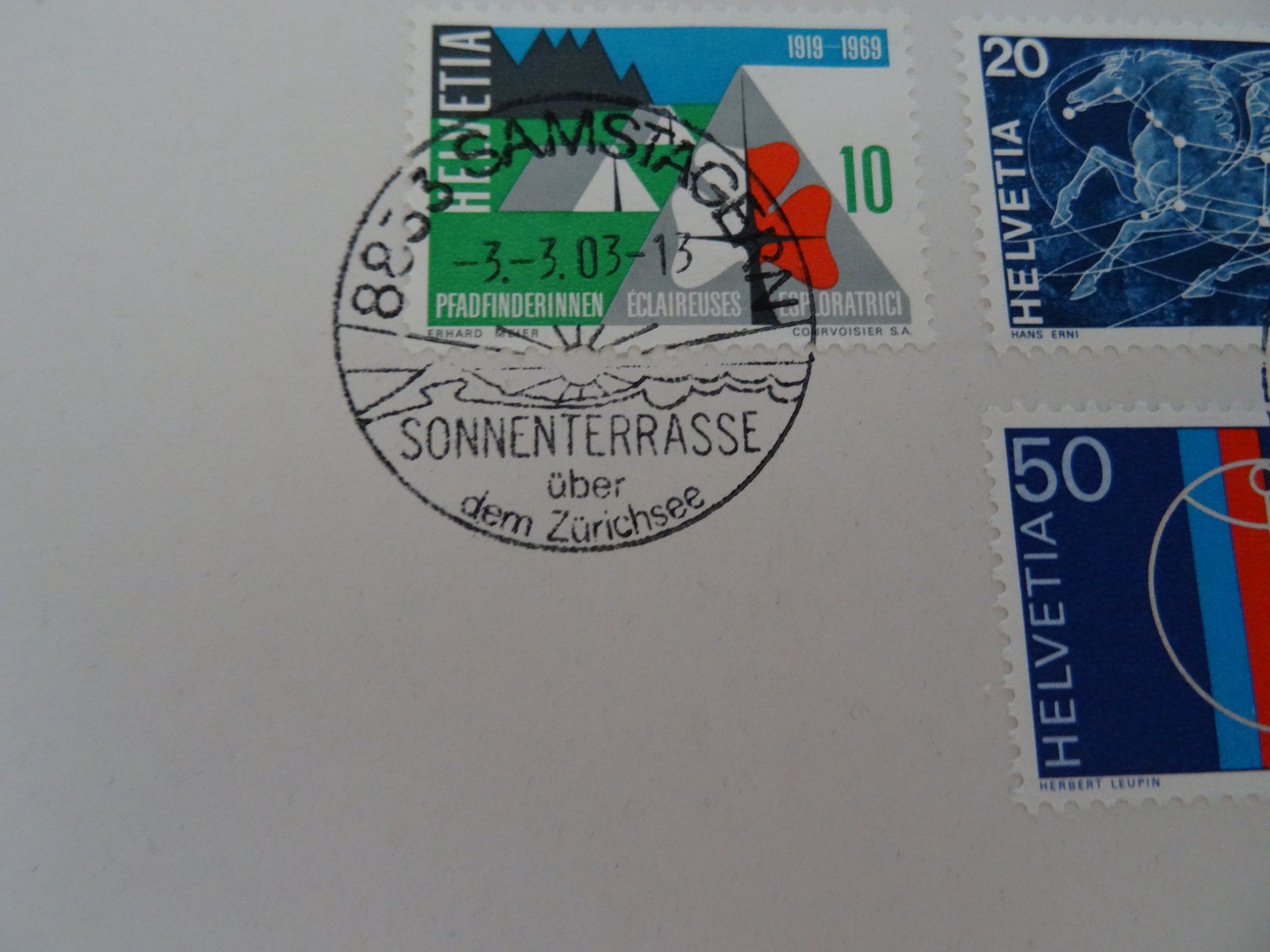 Tutti i francobolli: Schnapszahl Brief 3.3.03 Samstagern – Usato da Lupfig venduto da Hubi64 1