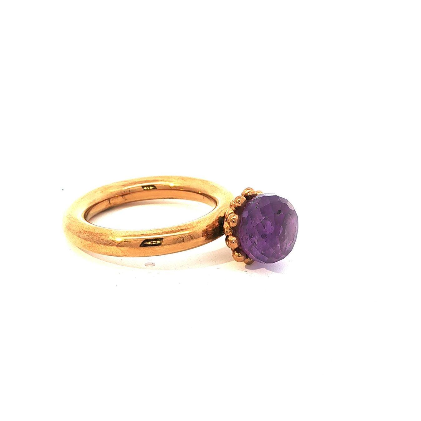 Olga Ribler Anelli: Edelstahl pneu Ring mit Amethyst Ringgrösse 61 – Nuovo (secondo la descrizione) da Luzern venduto da Schmuckoutlet