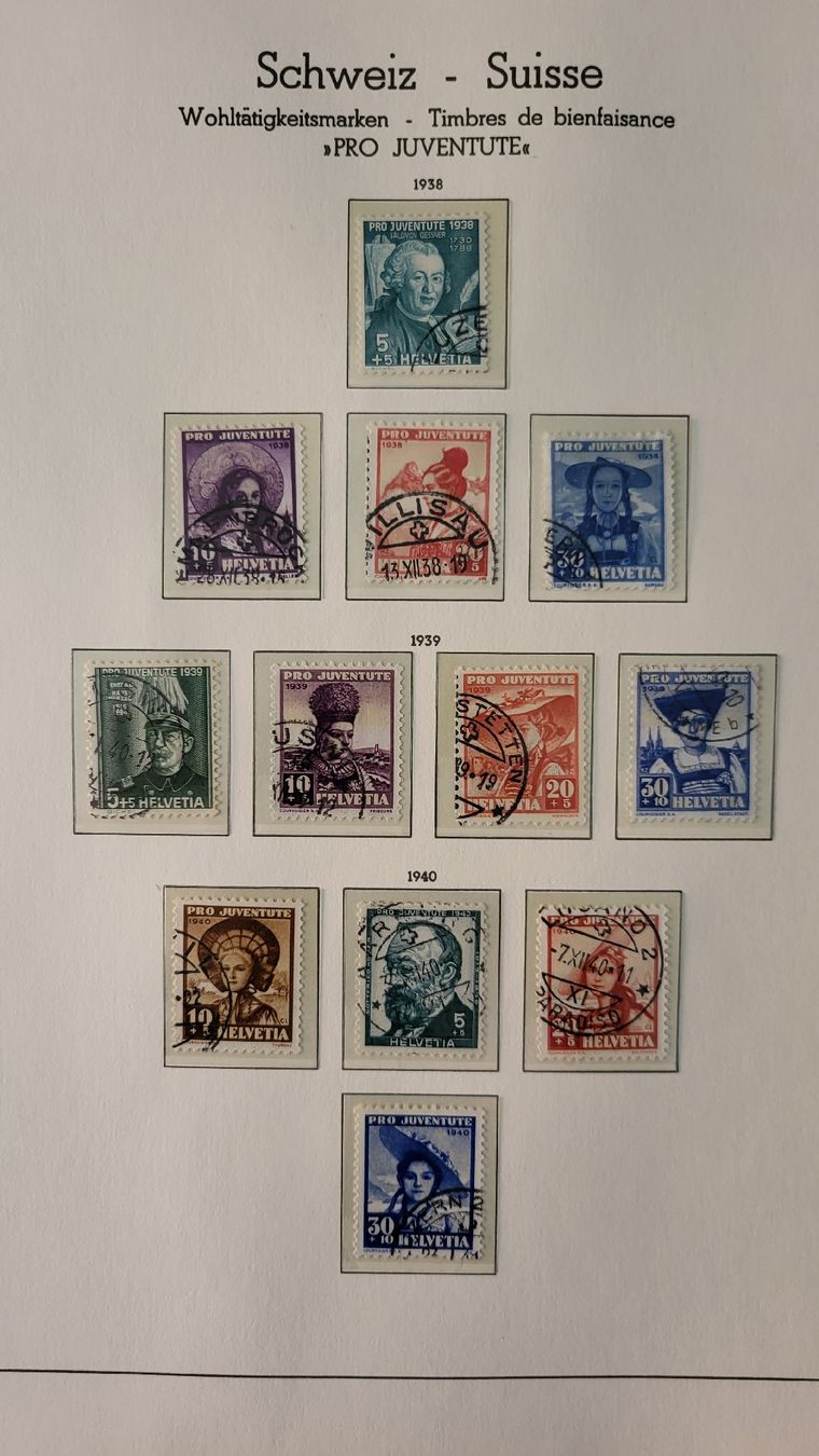 Alle Briefmarken: Briefmarken Sammlung Schweiz Pro Juventute 1913-2002 – Gebraucht aus Thun von harry999 6