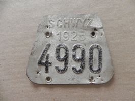 Velonummer Velo Rad Nummer Schwyz 25 SZ 1925 Geschenk Rar