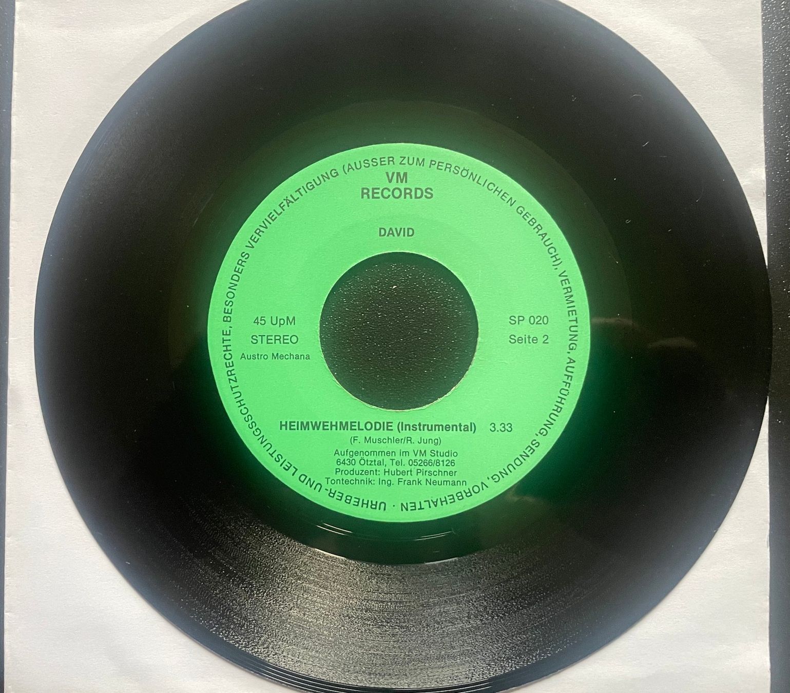 Schallplatten: 7", David, Heimwehmelodie, Austria – Gebraucht aus Kleinlützel von Vinylspezi 1