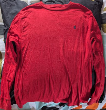 AUTHENTISCHE Ralph Lauren Rotes Langarmhemd : Gr 160