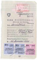20 + 8 Fr. Fiskalmarken der Grenzpolizei - ZÜRICH-FLUGHAFEN