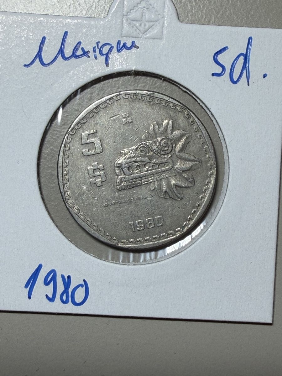 Toutes les monnaies: Mexique - 5 dollars - 1980 – D'occasion à Payerne par Mike1682