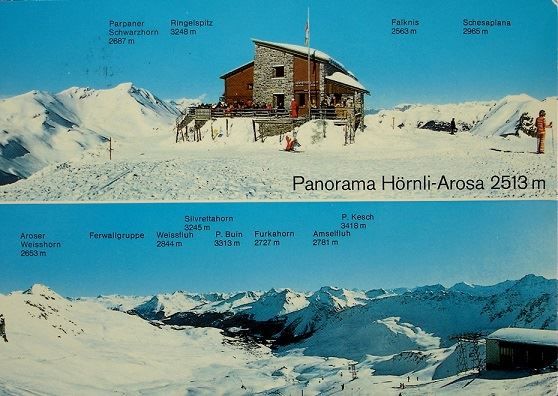 Cartoline postali: AROSA Hörnli-Hütte – Usato da Jona venduto da philajona
