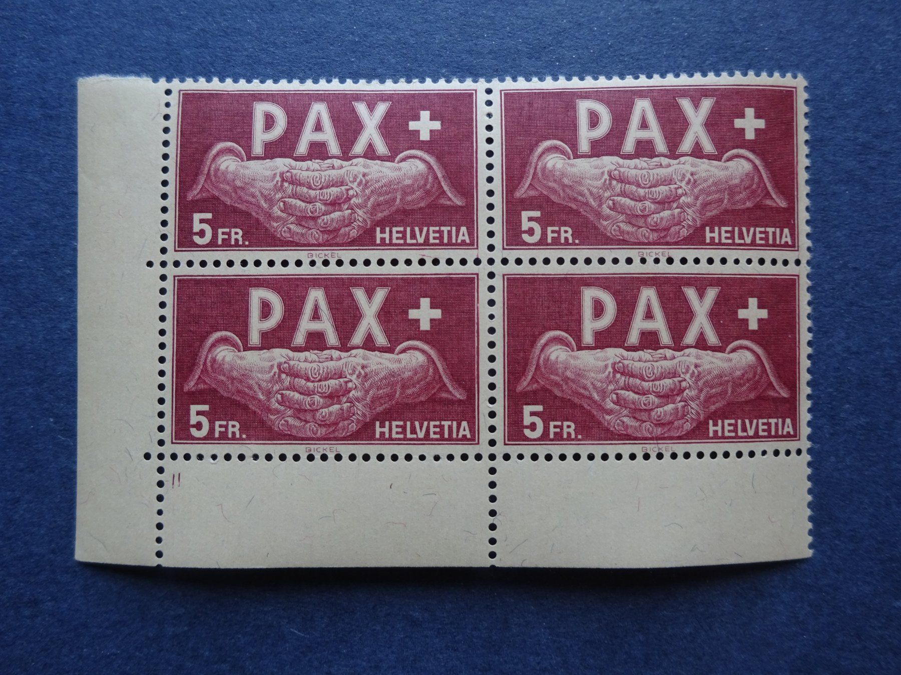 Tutti i francobolli: 1945 PAX Z-Nr. 273 im 4er Block postfrisch** – Usato da Appenzell-Steinegg venduto da adi1975