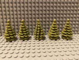 Lego - 5 kleine Tannenbäume olivgrün