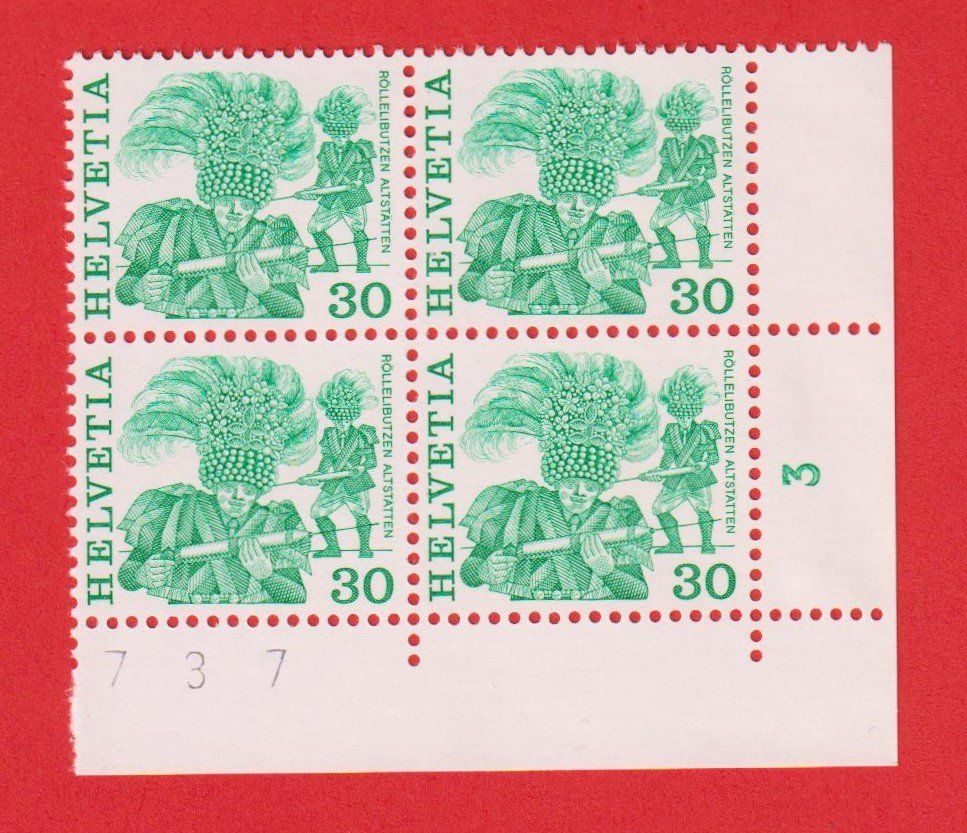 Tutti i francobolli: FDC 1982 & 4er Block Postfrisch m. Tab 677 Röllelibutzen – Nuovo e nell'imballaggio originale da Oensingen venduto da Stro11 2