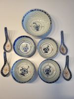 Set Vintage Chinesischer Reis durchscheinende Augen