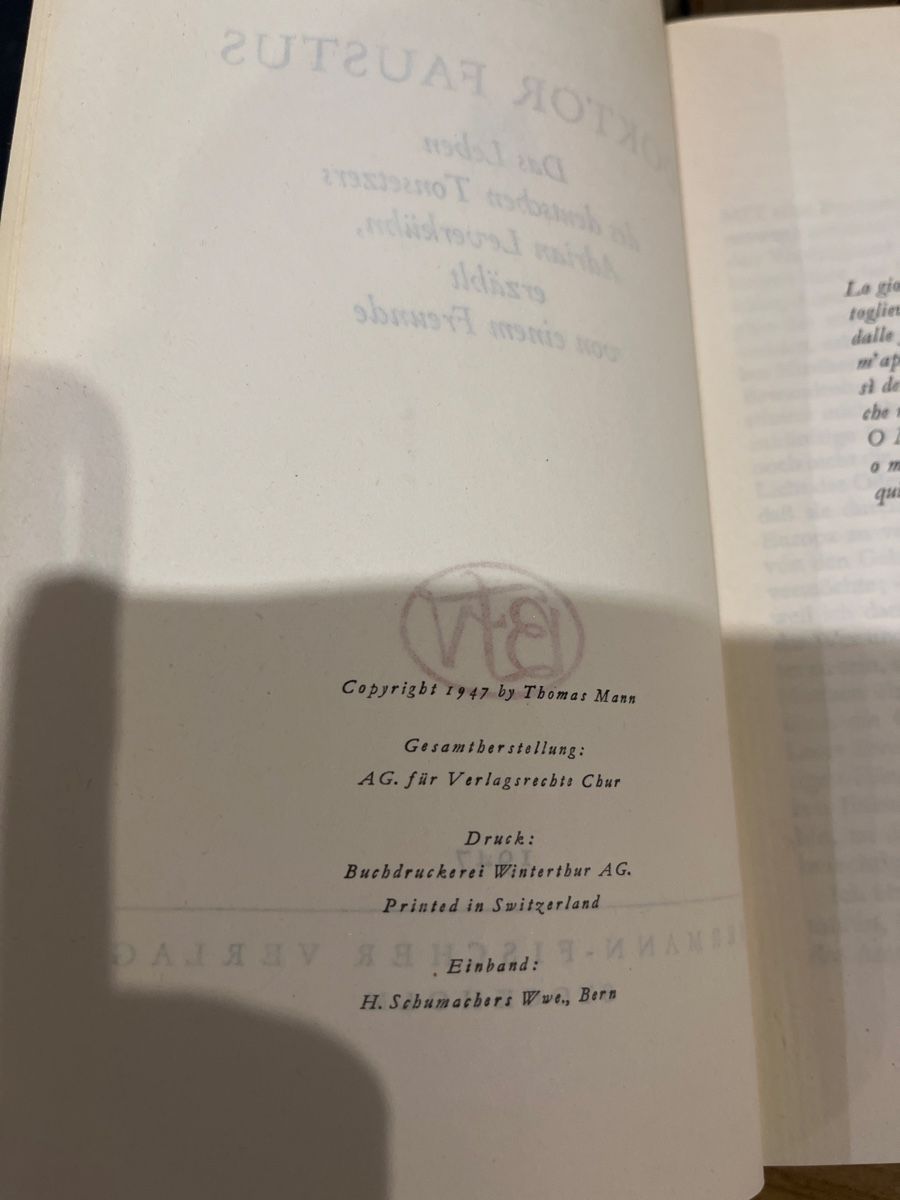 Libri: Thomas Mann 1.Ausgabe seiner Klassiker – Usato da Zürich venduto da leoverload 2