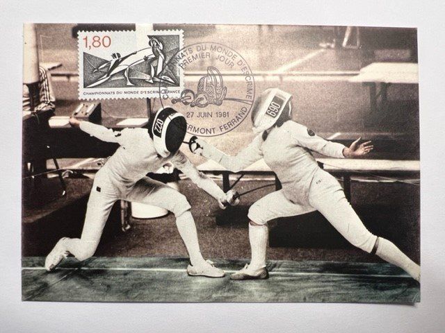 Carte Collection Rencontre 1980 - Escrime - Pal Gerevich - Cartes Sportives Vintage